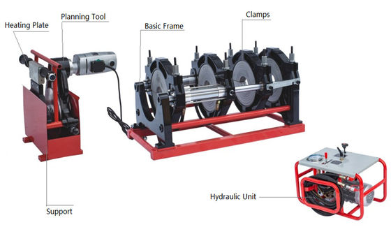 Portabel Hdpe Butt Fusion Welding Machine Plastik Joint SHT200-2/4 (A) Pipa Hidrolik