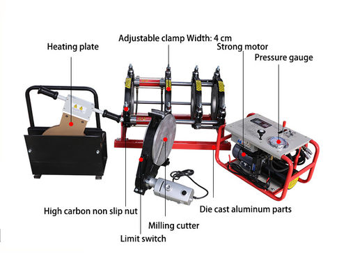 12.65KW 400mm Sampai 630mm Pemasok Mesin HDPE Pipe Fusion 380V